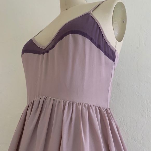 Lavender High Low Striped Dress - Picture 9 of 11